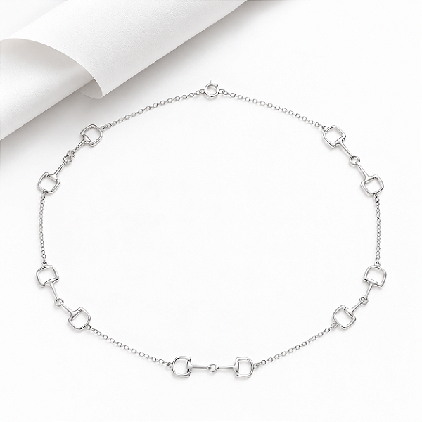 Choker bridões G prata 925