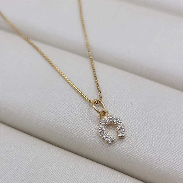 Colar ferradura baby ouro 18k