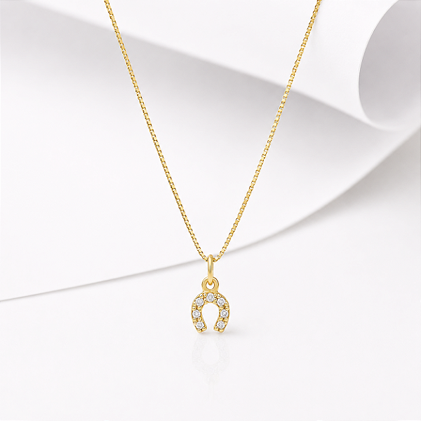 Colar ferradura baby ouro 18k