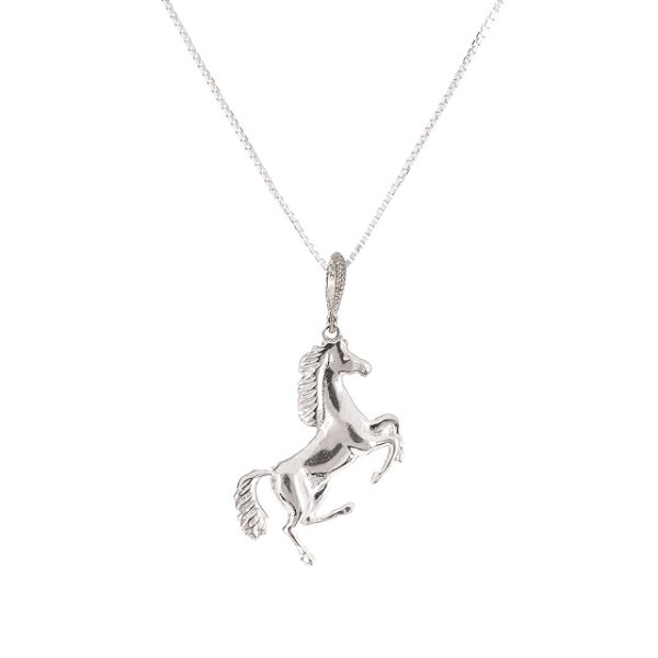 Colar cavalo prata 925