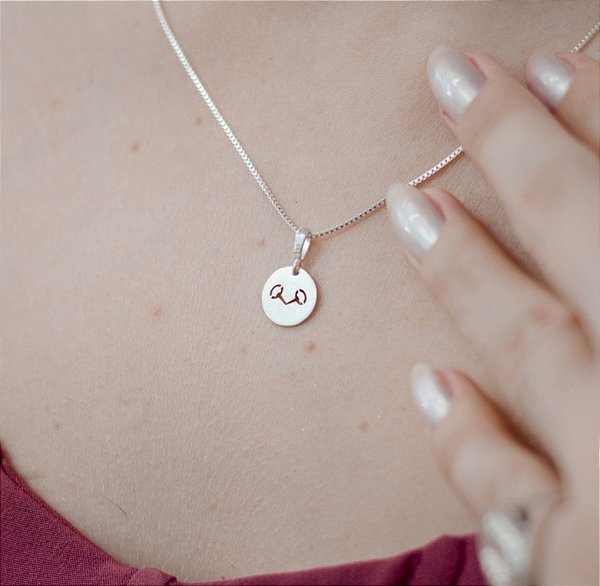 Colar mandala bridão vazado  prata 925.