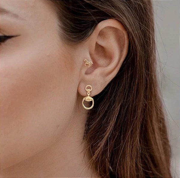 Piercing mini horse ouro 18k