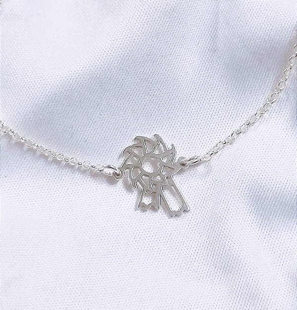 Pulseira  escarapela prata 925