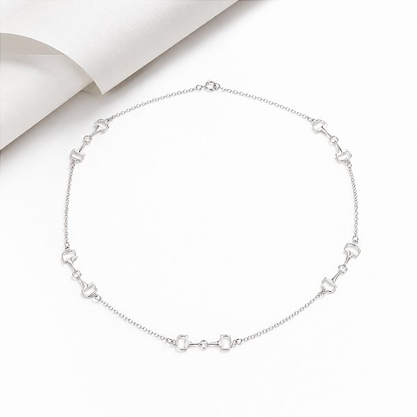 Choker bridões baby prata 925
