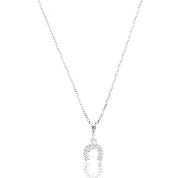 Colar mini ferradura prata 925