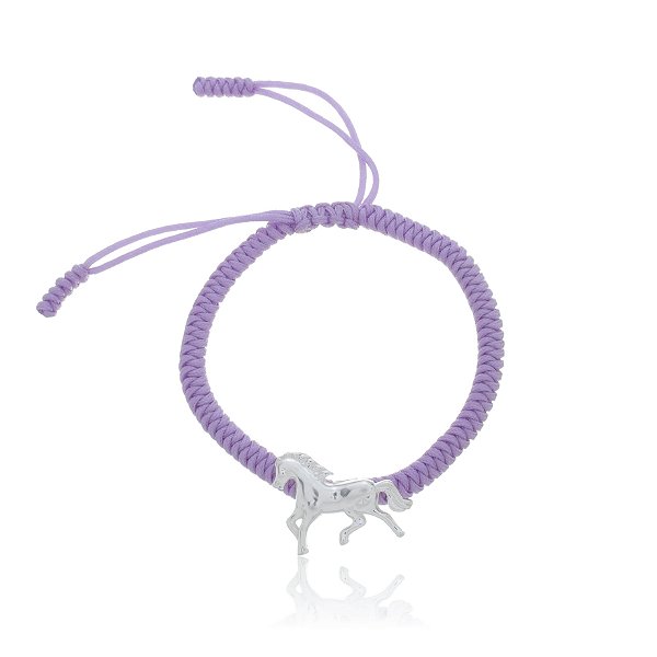 Pulseira cavalo traçada  lilás