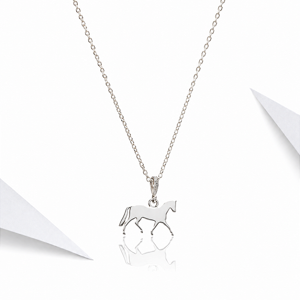 Colar cavalo prata 925