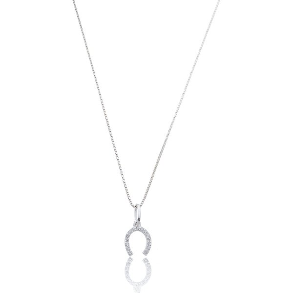 Colar mini ferradura prata 925