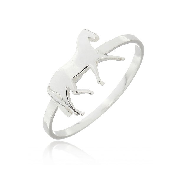Anel cavalo prata 925