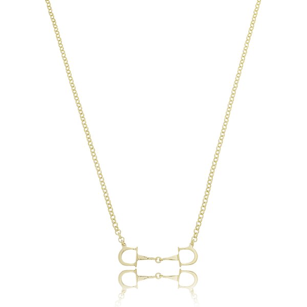 Colar bridão prata 925 banhado a ouro 18k