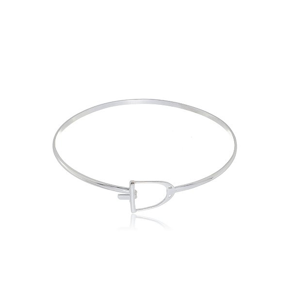 Bracelete estribo prata 925
