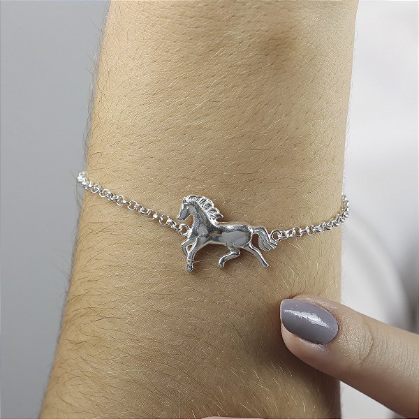 Pulseira  cavalo  prata 925