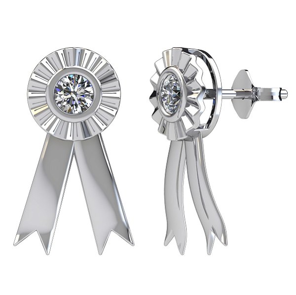 Brinco e colar escarapela prata 925