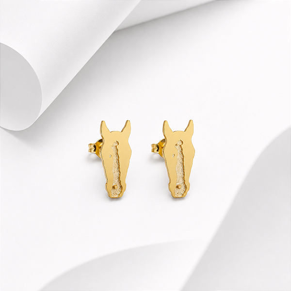 Brinco carinha personalizada ouro 18k
