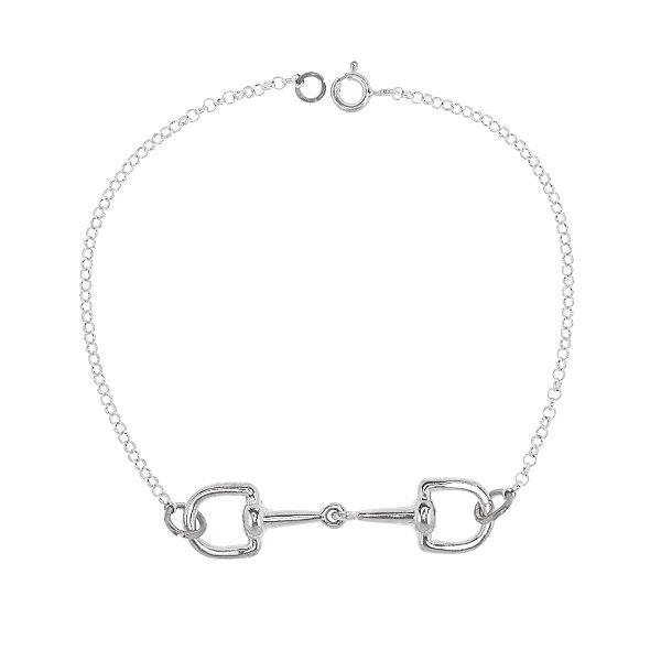 Pulseira bridão G prata 925
