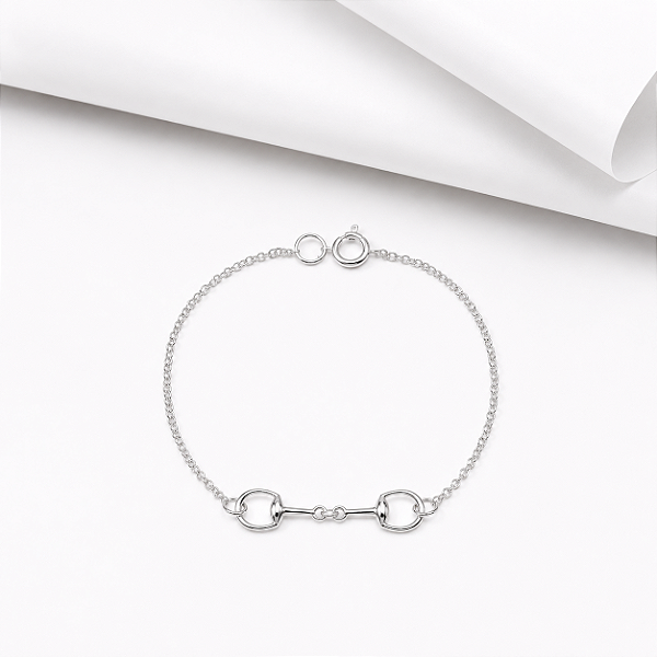 Pulseira mini bridão prata 925