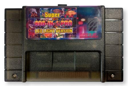 Super 800 in 1 PRO (Flashcard) versão luz de led - SNES