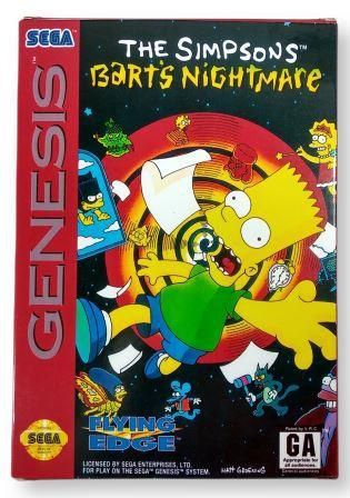 Jogo The Simpsons Barts Nightmare - Mega Drive
