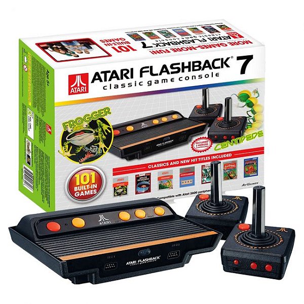 Atari Flashback 7 com 2 controles sem fio e 101 jogos na memória