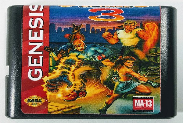 Melhor Jogo de Luta do Mega Drive Gênesis Streets of Rage 