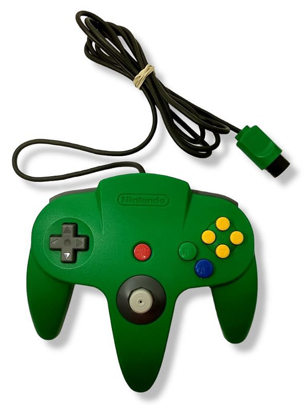 Controle Original Verde (com analógico estilo Game Cube) - N64