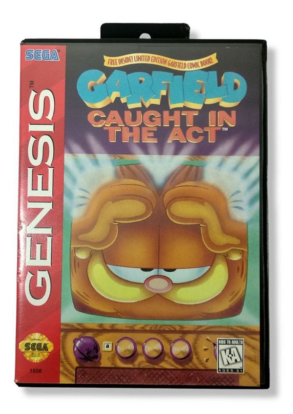 Jogo Garfield Caught in the Act Original - Mega Drive