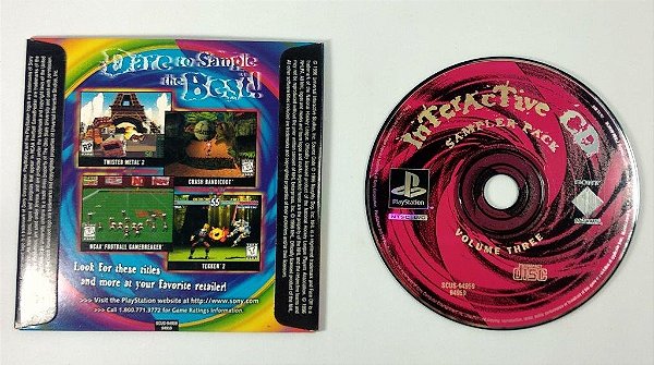 Ps1 Sample Pack Interactive CD Sampler Pack Vol.3 Original - PS1 ONE - Sebo dos Games ...