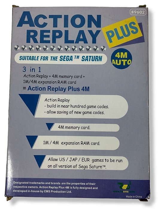 Action Replay Plus 3 in 1 - Sega Saturn