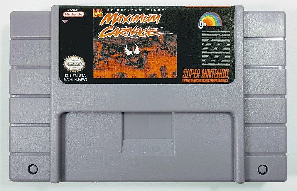 Jogo Spider-man and Venom Maximum Carnage - SNES