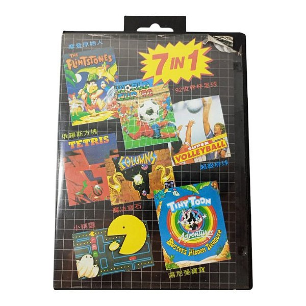 7 in 1 (TinyToon - The Flintstones - Tetris e mais...) - Mega Drive