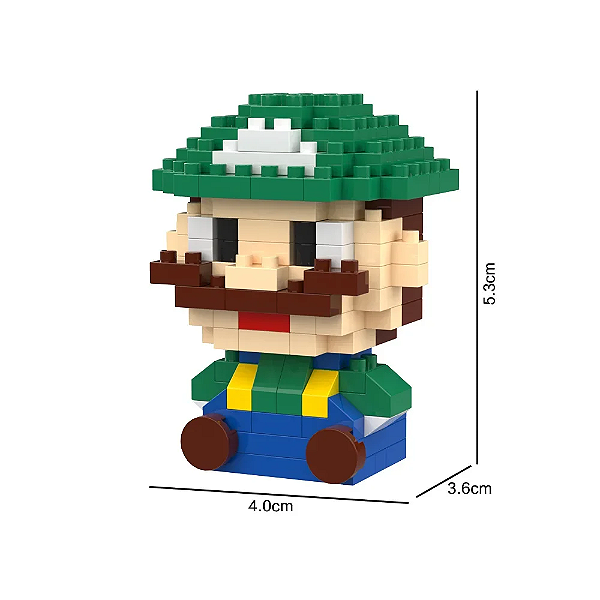 Blocos de Montar BRICKS Luigi Sentado (micro)
