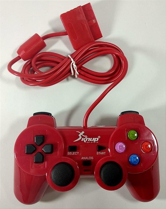 Controle (Vermelho) - PS1 ONE/ PS2