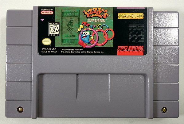 Jogo Izzys Quest for the Olympic Ring Original - SNES