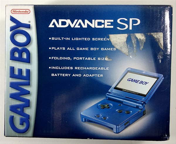 Game Boy Advance SP na caixa - GBA