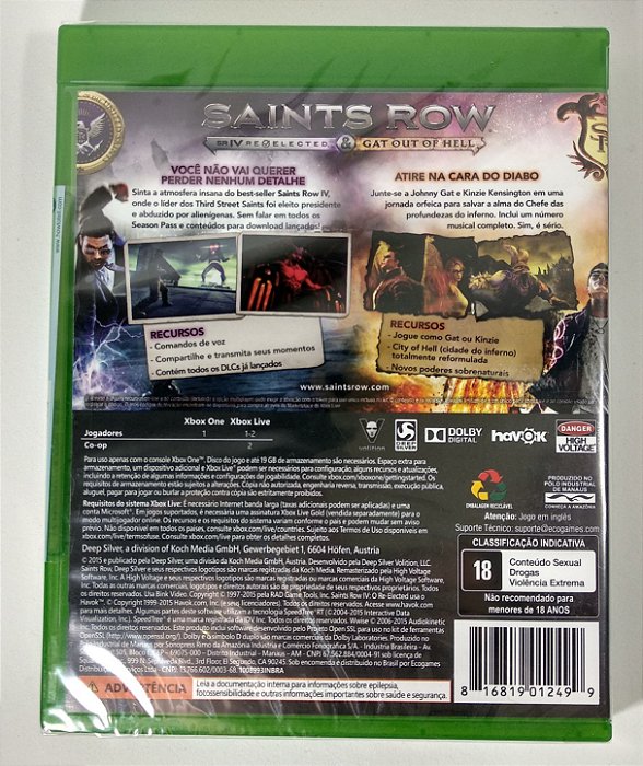 Jeu Saints Row IV Gat Out Of Hell Xbox One Occasion - Bon état Sans Notice