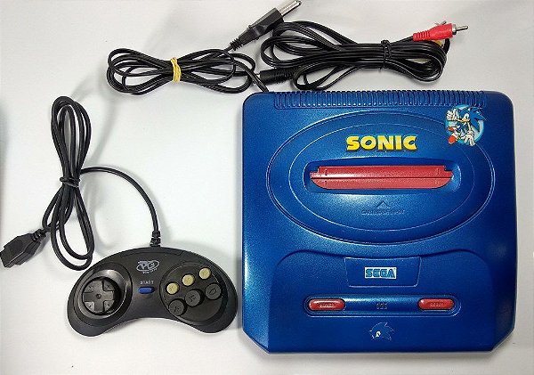 Console Mega Drive 3 com 30 jogos na memória