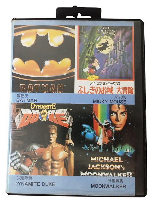 Jogo 4 in 1 (Batman - Moonwalker - Mickey - Dynamite Duke) - Mega Drive