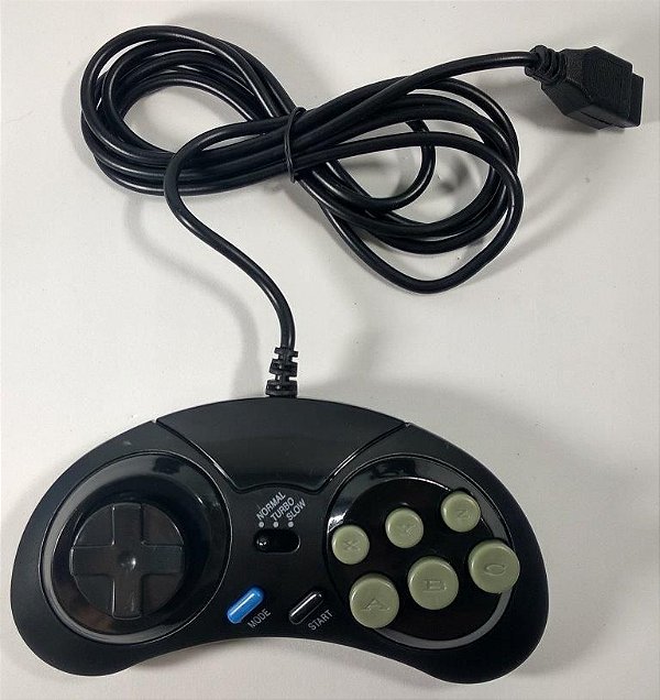 Controle com função turbo 6 botões - Mega Drive