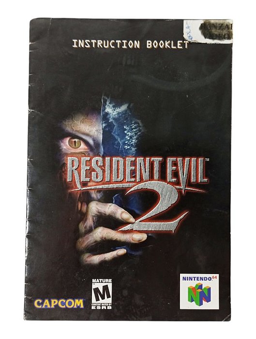 Manual do Jogo Resident Evil 2 - N64