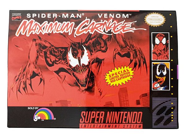 Jogo Spider-man Venom Maximum Carnage - SNES