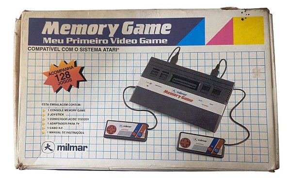 Console Memory Game Milmar (Sistema Atari com 128 Jogos)
