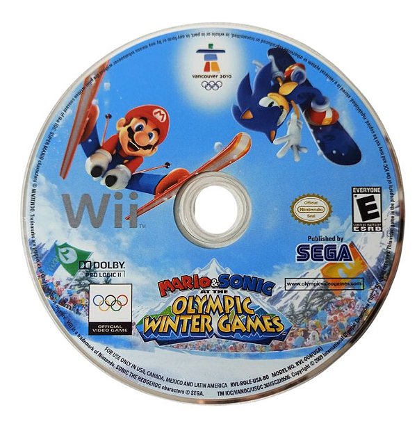 Jogo Mario & Sonic Olympic Winter Games Original - Wii
