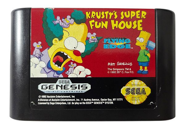 Jogo Krustys Super Fun House Original - Mega Drive