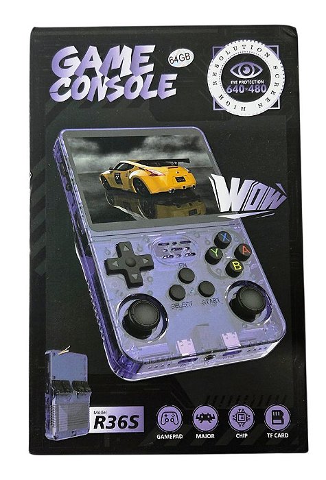 Portátil R36S (multi sistemas 15 mil jogos)