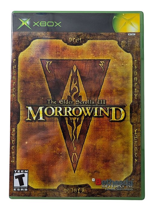 Jogo The Elder Scrolls III Morrowind (Disco Original) - Xbox Clássico