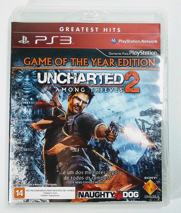 Jogo Ps3 Uncharted 2 Among Thieves Mídia