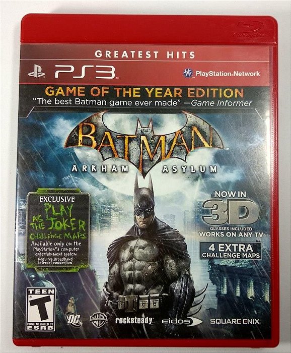 Jogo Batman Arkham Asylum Game of the Year Edition - PS3
