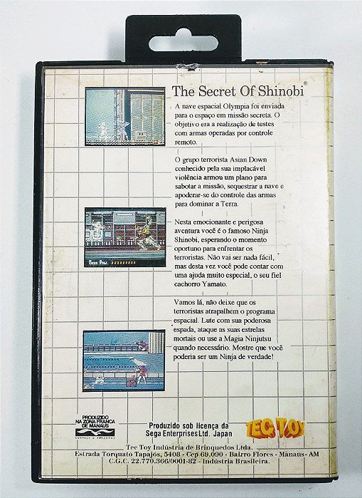 Jeu Shinobi Sega Master System - Version Originale Complète 1988 - Bon état