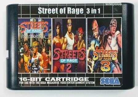 Jogo 3 in 1 Streets of Rage - Mega Drive