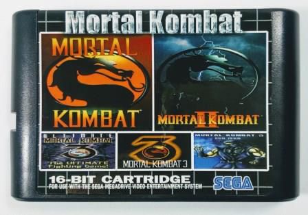 Jogo 5 in 1 Mortal Kombat - Mega Drive